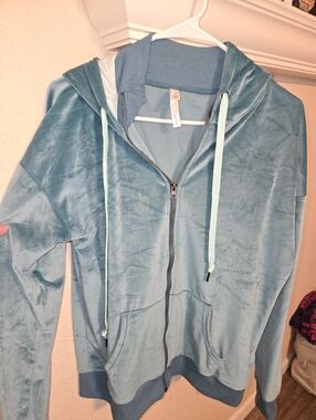 Lularoe Cozy Velour Zip-Up Hoodie~L